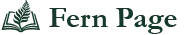 Fern Page publishing logo featuring a premium book brand identity